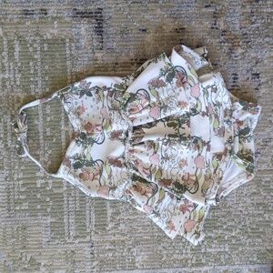 double skirted spaghetti tie halter bodysuit | rose fairies